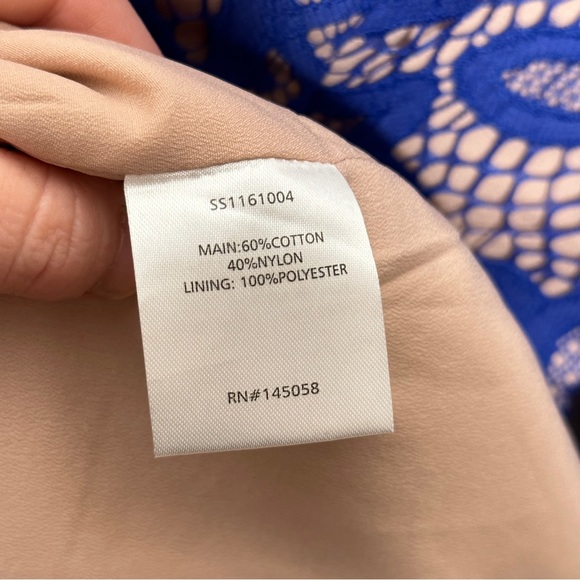 STYLESTALKER Lani Dress Blue Lace Overlay Royal Cobalt {KK49} - Picture 6 of 6